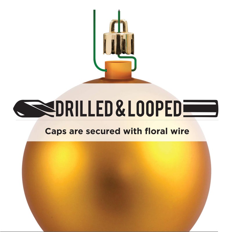 Vickerman 4"" Olive Shiny Ball Ornament, 6 per Bag - Image 3